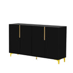 Modern Glossy Finish Light Luxury Storage Cabinet and Adjustable Shelves