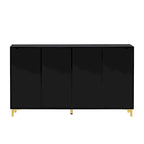 Modern Glossy Finish Light Luxury Storage Cabinet and Adjustable Shelves