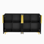 Modern Glossy Finish Light Luxury Storage Cabinet and Adjustable Shelves