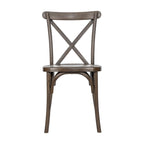 Indoor/Outdoor Commercial Grade Wood Look Resin Cross Back Chair - 19.25W x 19.75D x 35.25H