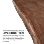 Ardor 60 Live Edge Acacia Wood Rectangular Dining Table