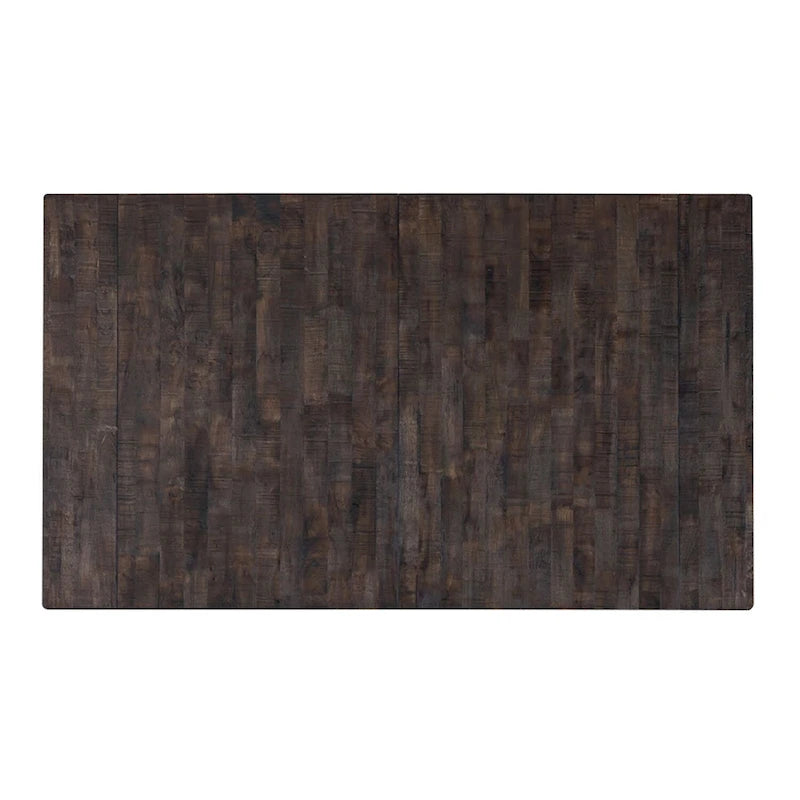 Farmhouse Two Tone Distressed White & Wood Trestle Table