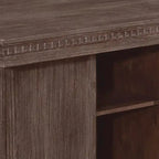 Edward 54 Inch Counter Height Dining Table, Wine Rack, Wood, Warm Brown