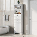 68 Tall Freestanding Bathroom Cabinet with 3 Drawers and Adjustable Shelves