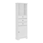 68 Tall Freestanding Bathroom Cabinet with 3 Drawers and Adjustable Shelves