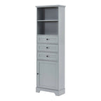 68 Tall Freestanding Bathroom Cabinet with 3 Drawers and Adjustable Shelves