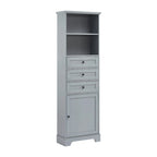 68 Tall Freestanding Bathroom Cabinet with 3 Drawers and Adjustable Shelves
