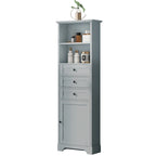 68 Tall Freestanding Bathroom Cabinet with 3 Drawers and Adjustable Shelves