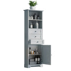 68 Tall Freestanding Bathroom Cabinet with 3 Drawers and Adjustable Shelves