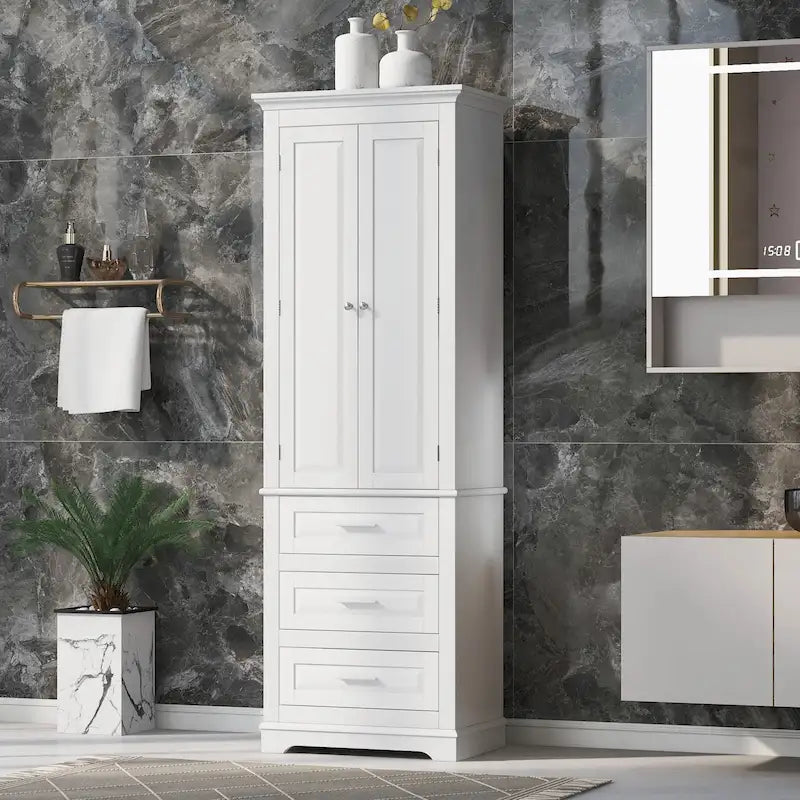 Tall Storage Cabinet with Drawers for Bathroom/Office