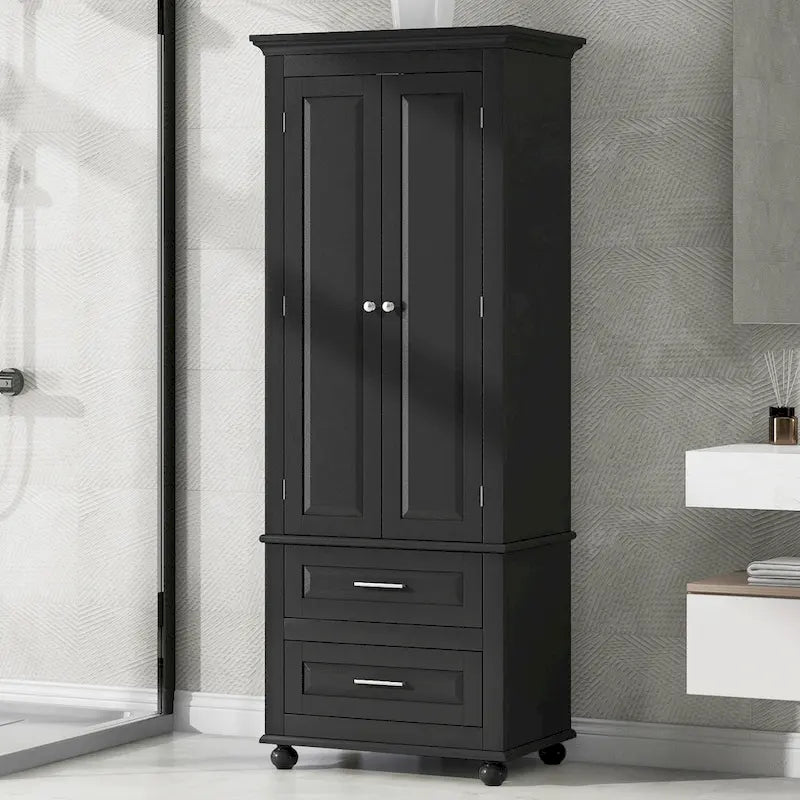 Tall Storage Cabinet with Drawers for Bathroom/Office