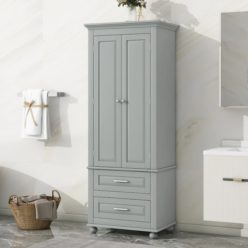 Tall Storage Cabinet with Drawers for Bathroom/Office
