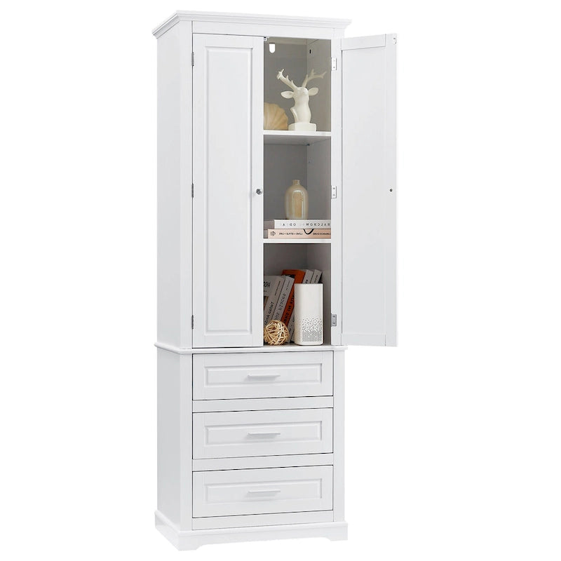 Tall Storage Cabinet with Drawers for Bathroom/Office