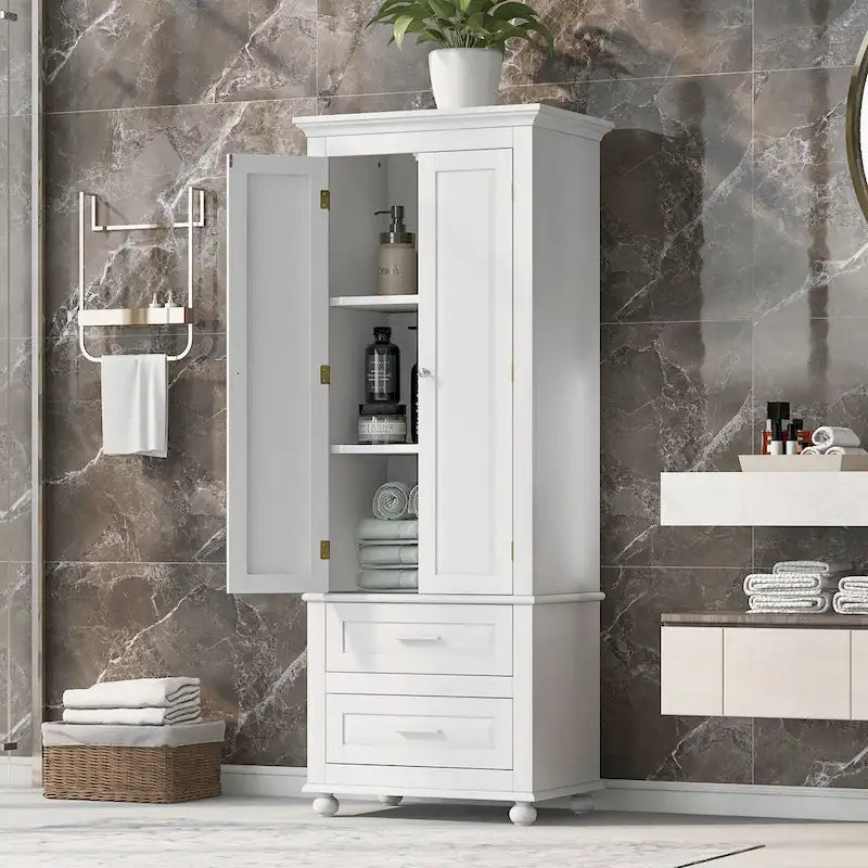 Tall Storage Cabinet with Drawers for Bathroom/Office