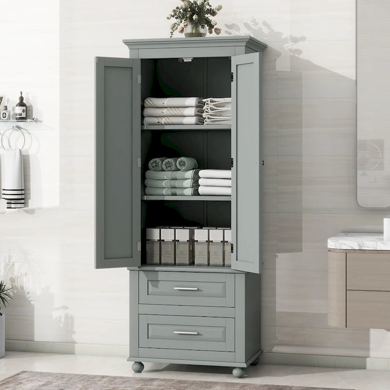 Tall Storage Cabinet with Drawers for Bathroom/Office