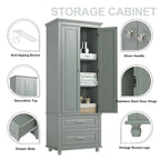 Tall Storage Cabinet with Drawers for Bathroom/Office