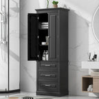 Tall Storage Cabinet with Drawers for Bathroom/Office