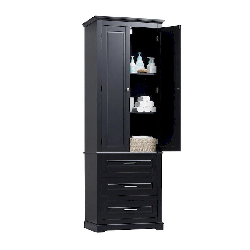 Tall Storage Cabinet with Drawers for Bathroom/Office