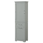 20 in. W x 13 in. D x 68.1 in. H Linen Cabinet with 2-Different Size Drawers and Adjustable Shelf