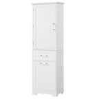 20 in. W x 13 in. D x 68.1 in. H Linen Cabinet with 2-Different Size Drawers and Adjustable Shelf