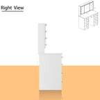 3-Mirror Vanity Table Stylish 9-Drawer Makeup Organizer Dressing Desk