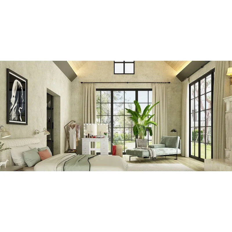 3-Mirror Vanity Table Stylish 9-Drawer Makeup Organizer Dressing Desk