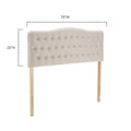 Upholstered King Headboard, Button Diamond Tufted Headboard with Adjustable Height ,Linen Fabric Padded Headboard