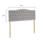 Upholstered King Headboard, Button Diamond Tufted Headboard with Adjustable Height ,Linen Fabric Padded Headboard