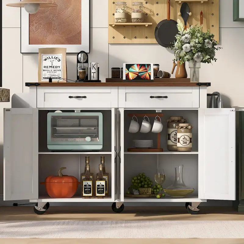 Rolling Kitchen Cart on Wheels