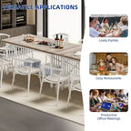 Moasis 70-Inch Large Kitchen Dining Table for 6-8 People, Farmhouse Industrial Kitchen Table with Storage Shelf