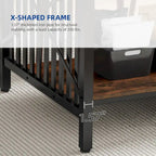 Moasis 70-Inch Large Kitchen Dining Table for 6-8 People, Farmhouse Industrial Kitchen Table with Storage Shelf