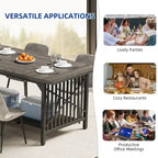 Moasis 70-Inch Large Kitchen Dining Table for 6-8 People, Farmhouse Industrial Kitchen Table with Storage Shelf