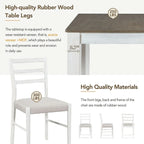 7 PCS Wooden Dining Table Set for 6 with Extendable Table