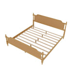 Traditional Style Rattan Platform Bed Frame No Box Spring Needed