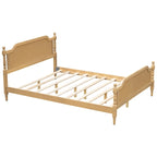 Traditional Style Rattan Platform Bed Frame No Box Spring Needed