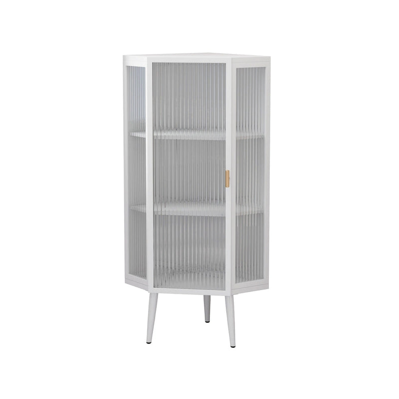 3-Tiers Coner Cabinet With Glass Door