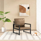 Mieres Single Lazy Boy Sofa Chair, Simple Modern Sofa Chair with Armrests for Living Room, Office, Bedroom, Beige/Khaki