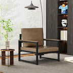 Mieres Single Lazy Boy Sofa Chair, Simple Modern Sofa Chair with Armrests for Living Room, Office, Bedroom, Beige/Khaki