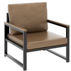 Mieres Single Lazy Boy Sofa Chair, Simple Modern Sofa Chair with Armrests for Living Room, Office, Bedroom, Beige/Khaki