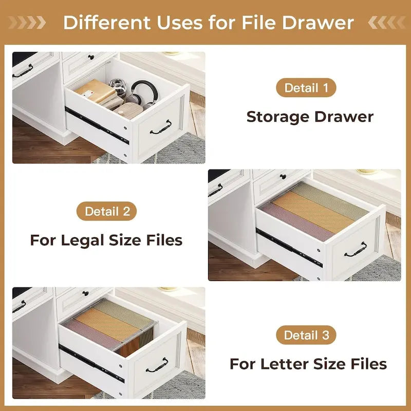 Executive Desk Drawers Home Office Desk Storage Cabinet