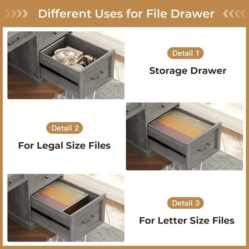 Executive Desk Drawers Home Office Desk Storage Cabinet