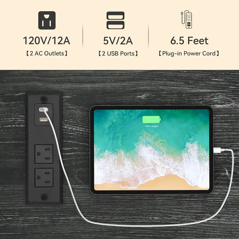 Moasis 47 Wine Bar Cabinet with Power Outlets and LED Lights Industrial Coffee Bar Cabinets - 47.2L x 15.7W x 33.4H