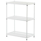 Design Ideas MeshWorks 3 Tier Full-Size Metal Storage Shelving Unit Rack, White - 12