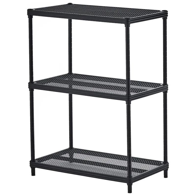 Design Ideas MeshWorks 3 Tier Full-Size Metal Storage Shelving Unit Rack, White - 12