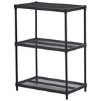 Design Ideas MeshWorks 3 Tier Full-Size Metal Storage Shelving Unit Rack, White - 12
