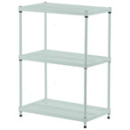 Design Ideas MeshWorks 3 Tier Full-Size Metal Storage Shelving Unit Rack, White - 12