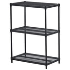 Design Ideas MeshWorks 3 Tier Full-Size Metal Storage Shelving Unit Rack, White - 12