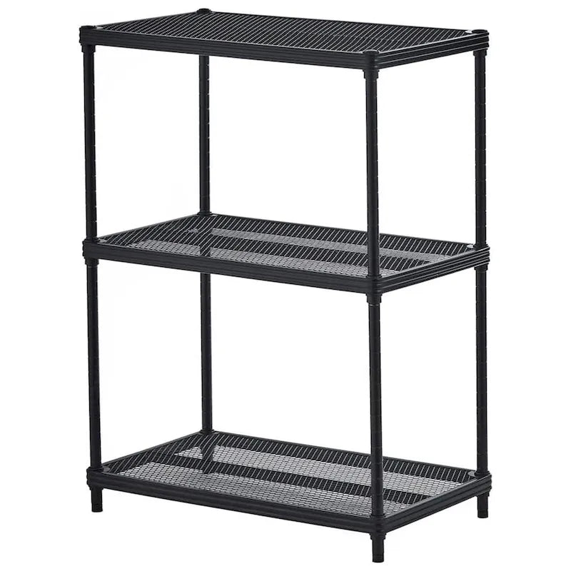 Design Ideas MeshWorks 3 Tier Full-Size Metal Storage Shelving Unit Rack, White - 12