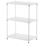 Design Ideas MeshWorks 3 Tier Full-Size Metal Storage Shelving Unit Rack, White - 12