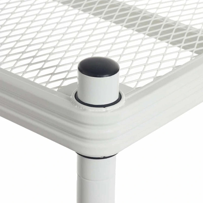 Design Ideas MeshWorks 3 Tier Full-Size Metal Storage Shelving Unit Rack, White - 12